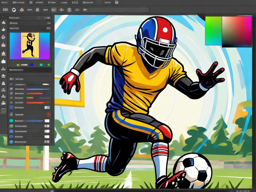 Energetic team spirit football poster