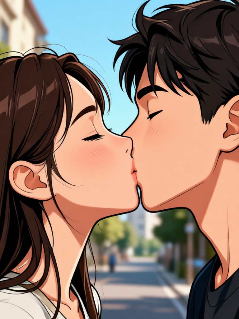 Adegan ciuman pasangan magis terinspirasi Ghibli