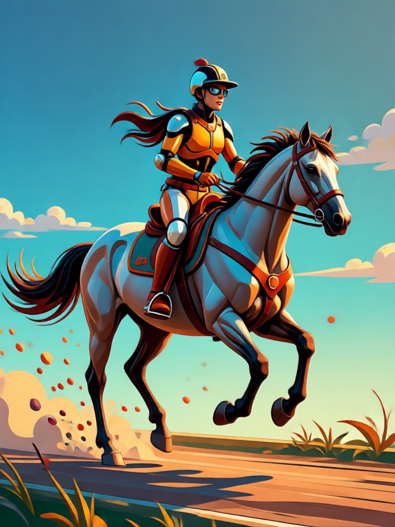 Fantasy elf riding a unicorn AI video effect