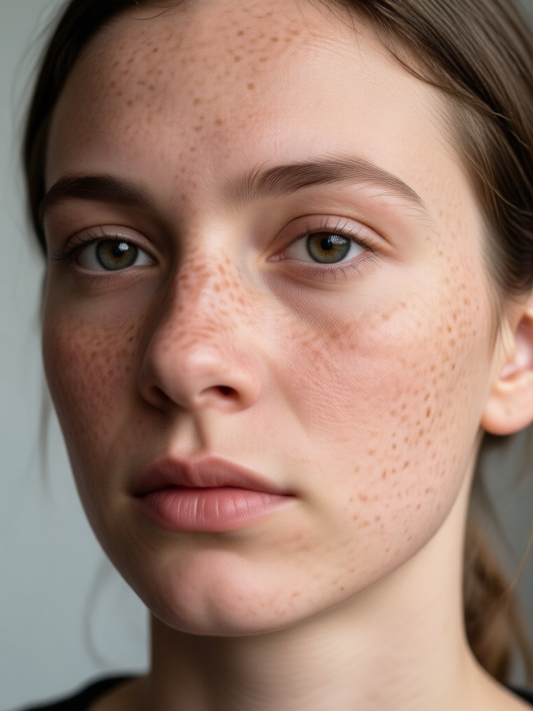 Soft, scattered freckles for a natural look