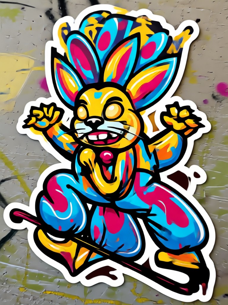 Vintage comic book style sticker