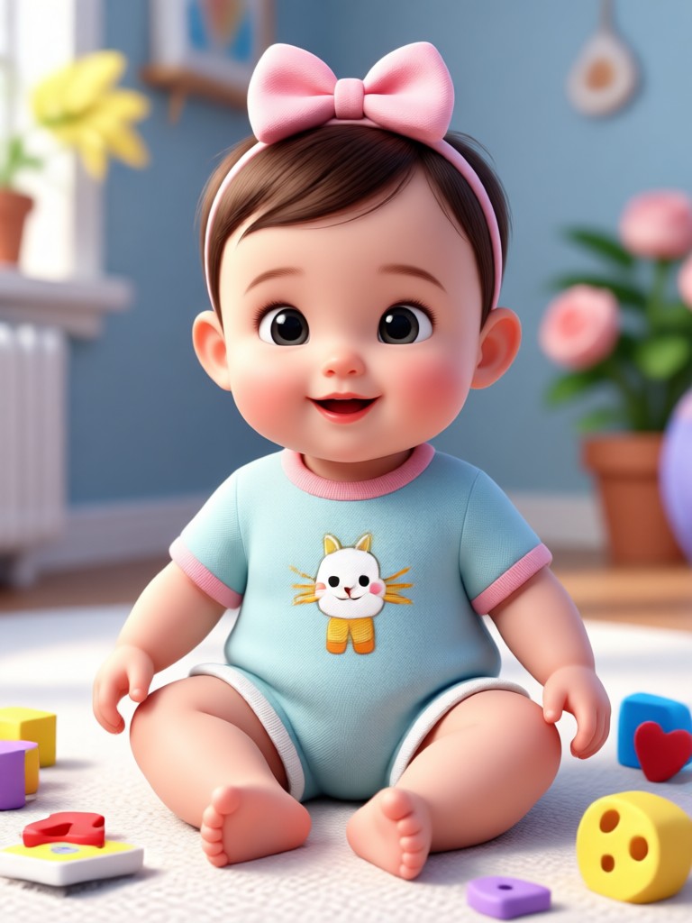 Realistic newborn AI face from couple photo