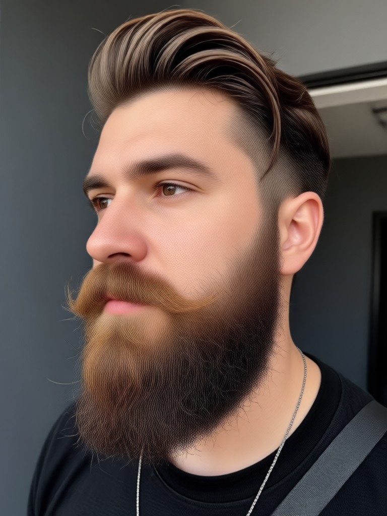 Young man with AI generated light stubble