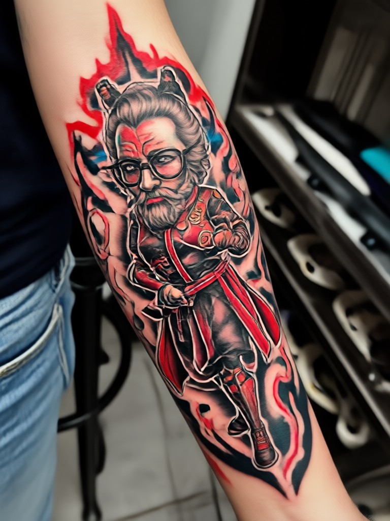 Realistic animal tattoo design on forearm