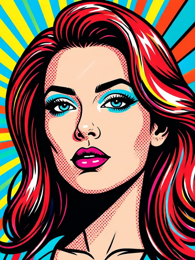 Still life with comic book halftone dots