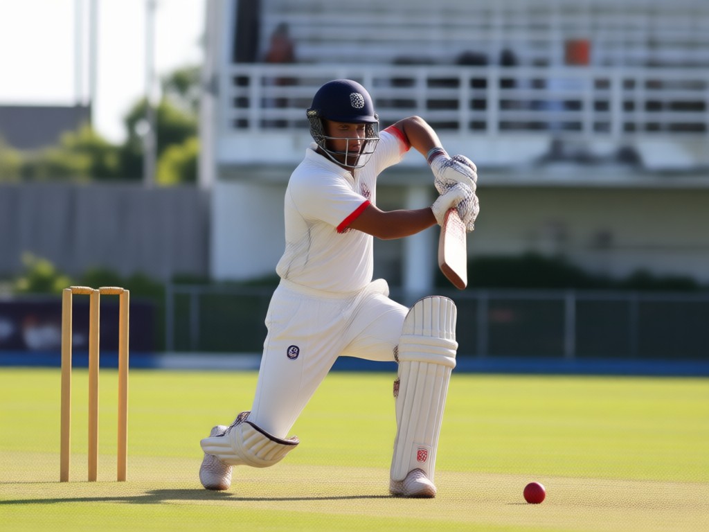 Gegenüberstellung einer einfachen Skizze und KI-generierter Cricket-Kunst