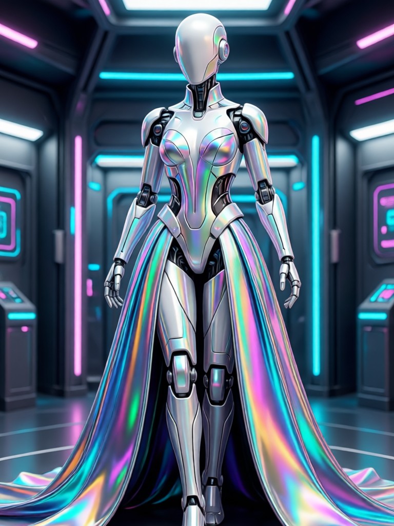 AI changed color and pattern of existing dress