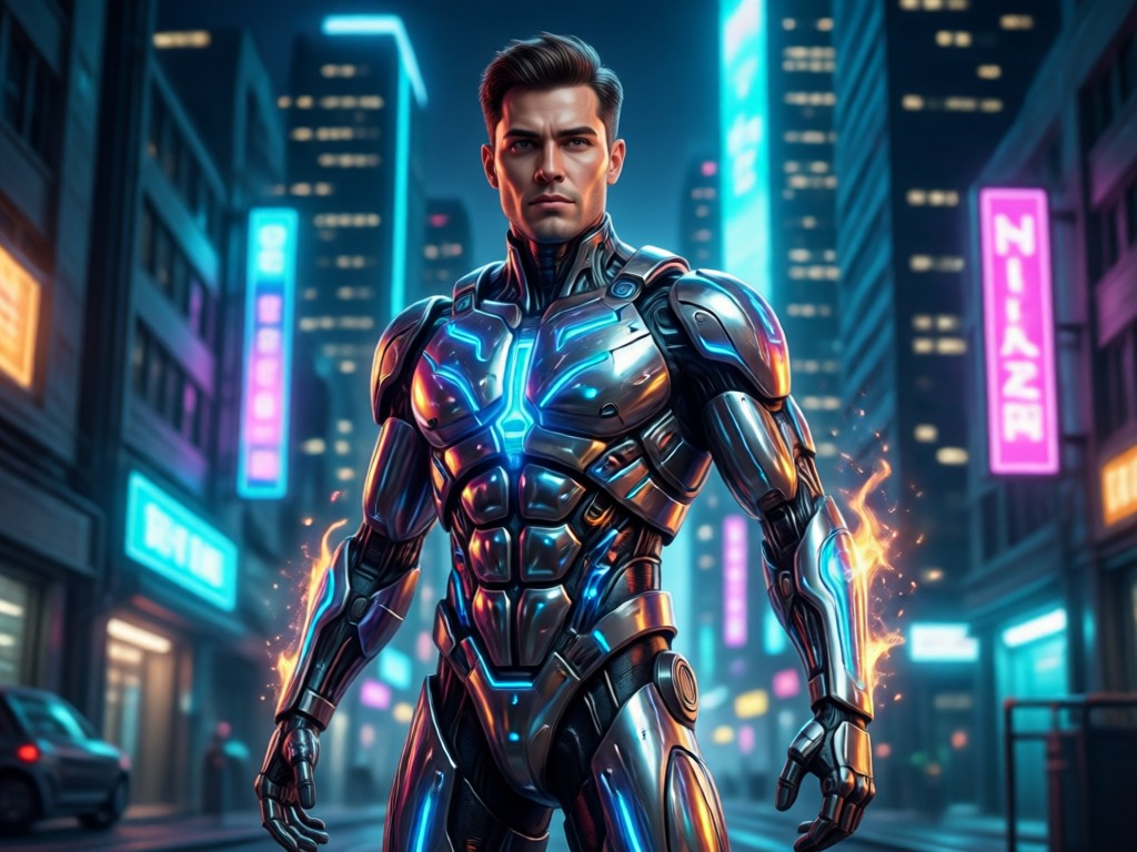 AI generated multi-action hero team