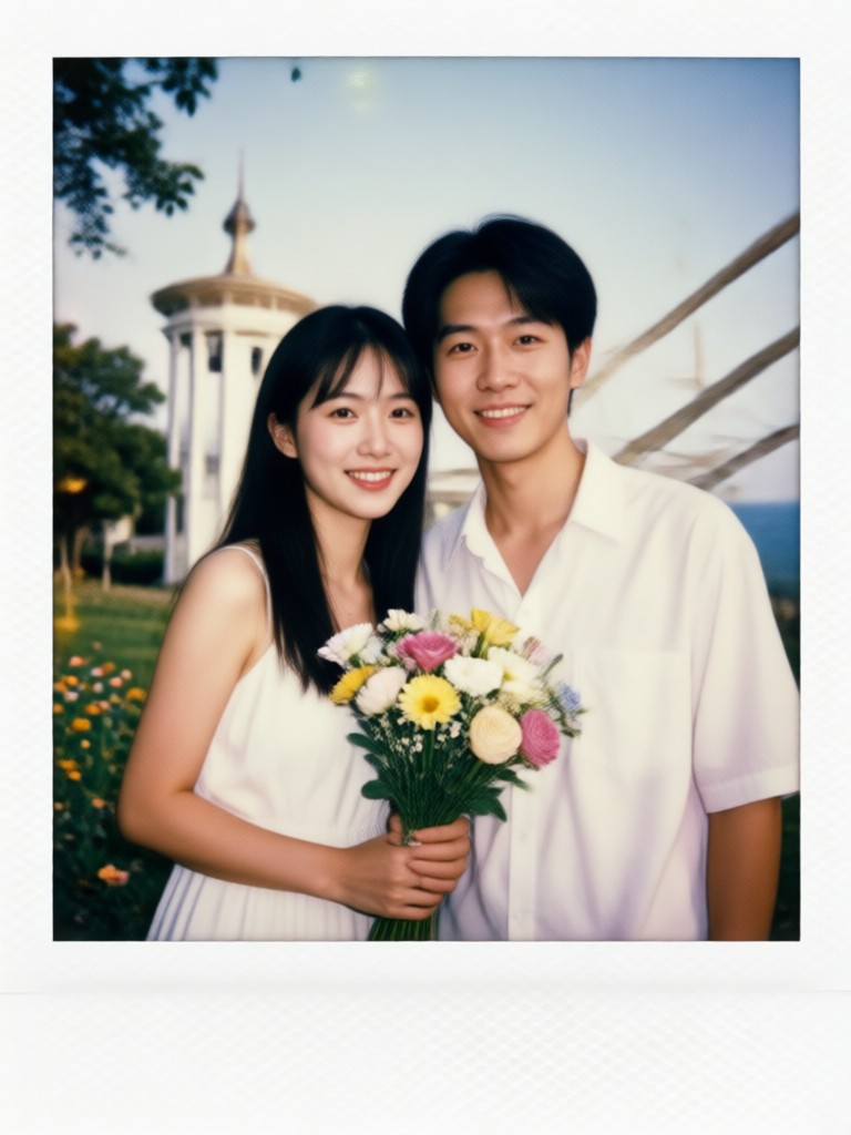 AI generated 90s style Polaroid photo