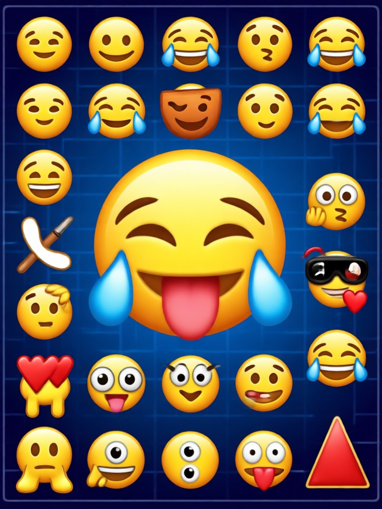 Cyberpunk themed AI emoji