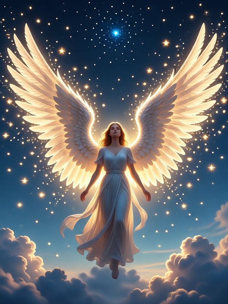 AI Angel Wings Effect before and after transformation