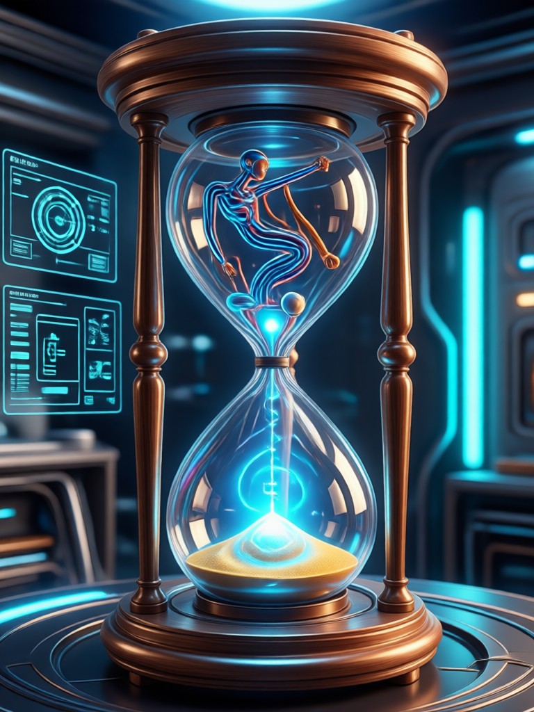 Mobile app showcasing AI hourglass body editing