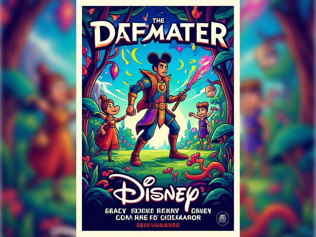 High definition close up of AI generated Disney style artwork