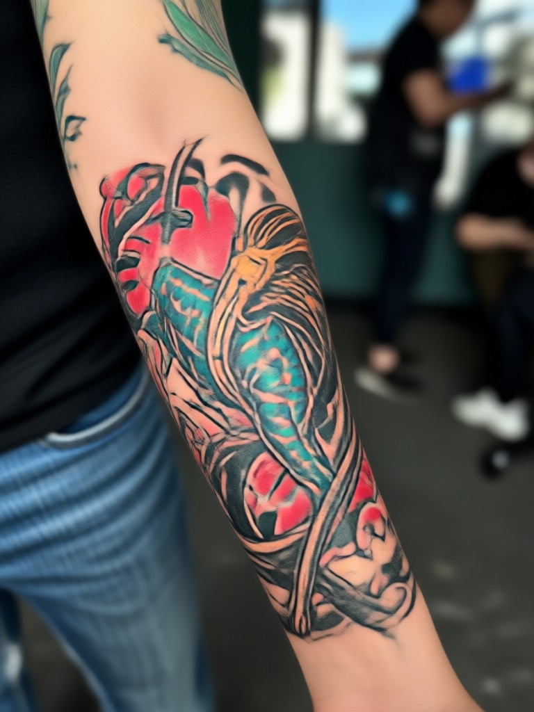 Tribal pattern full sleeve tattoo generation
