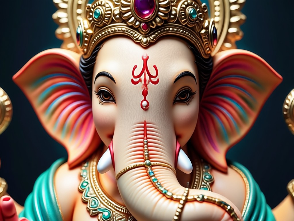Photo enhancement for Ganpati murti images