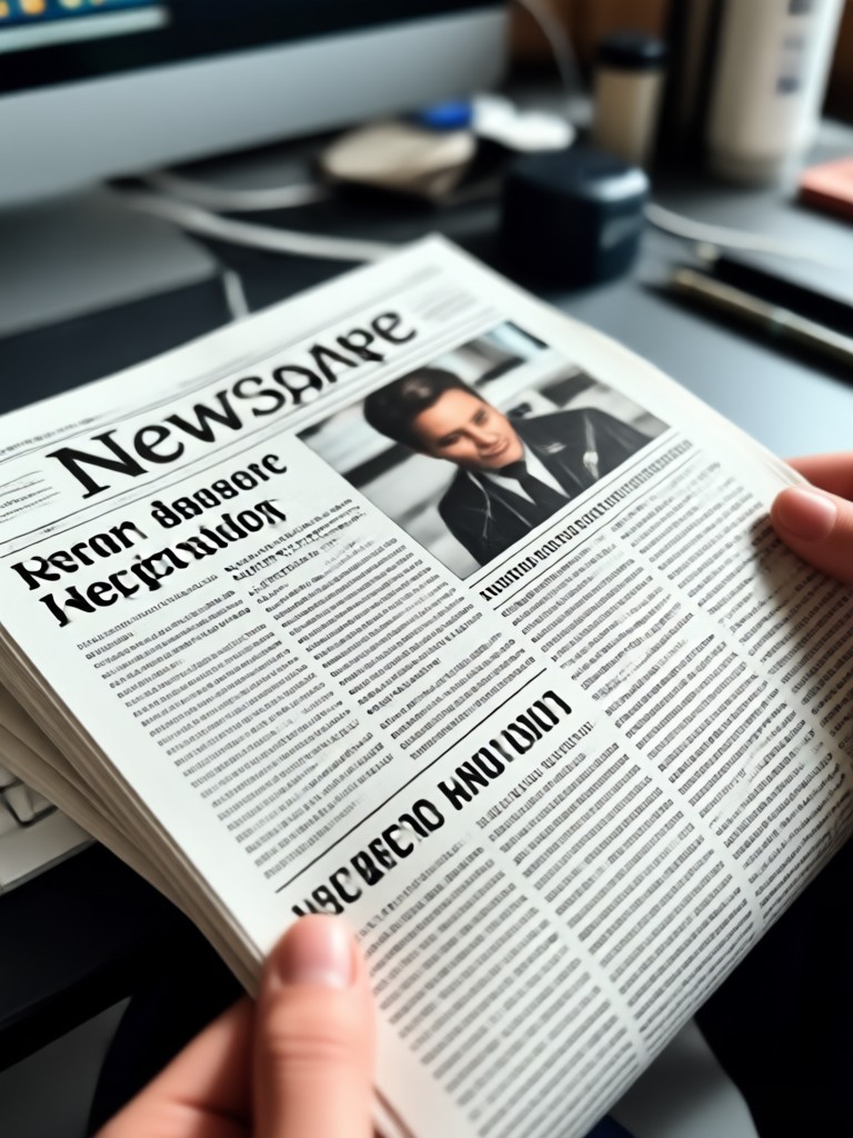 Retirement tribute newspaper AI generator