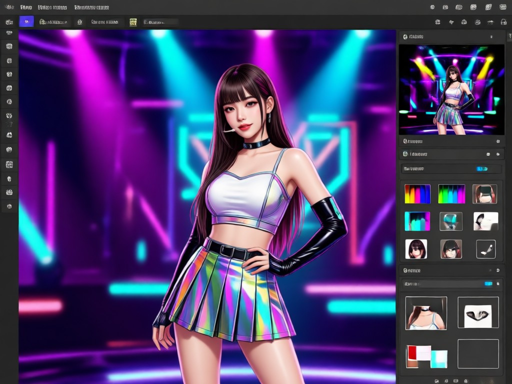 AI Kpop idol concept art generation