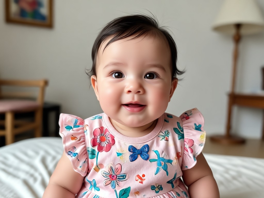 Comparison of parent photo and generated realistic AI baby