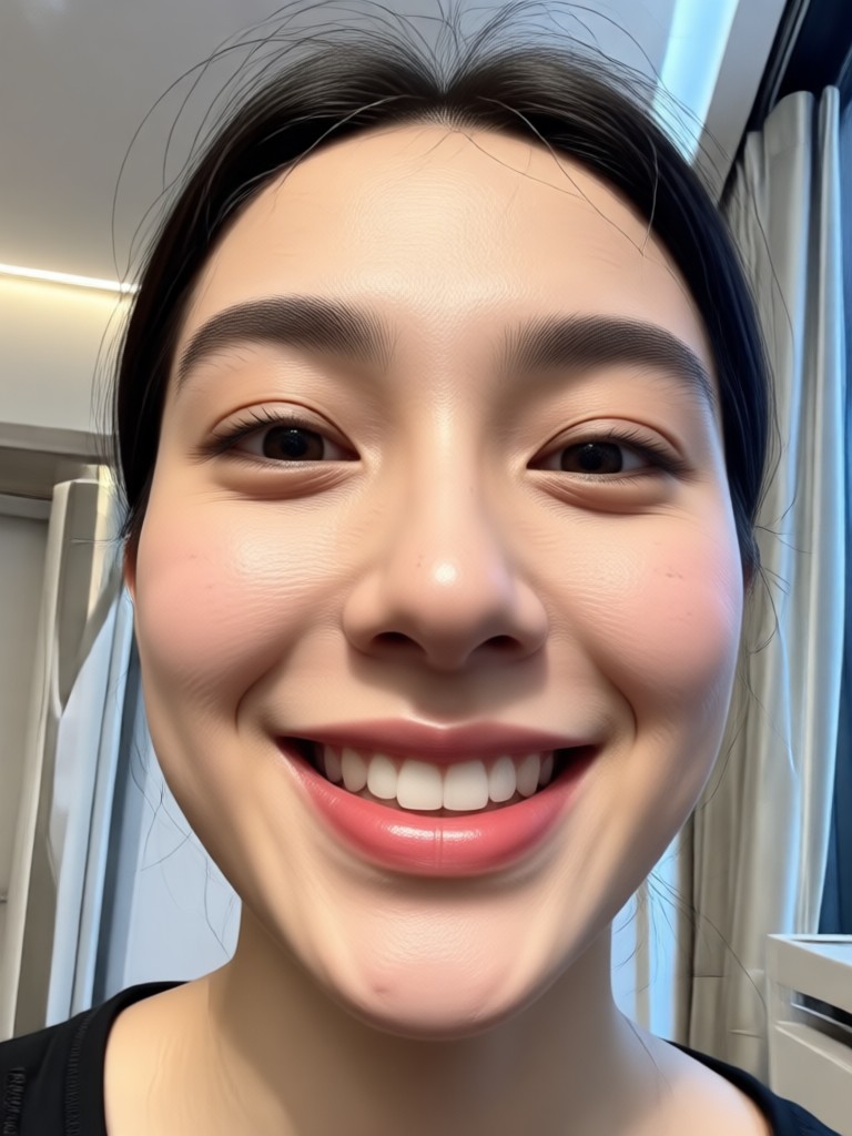 Filtro facial engraçado de cachorro aplicado a uma pessoa