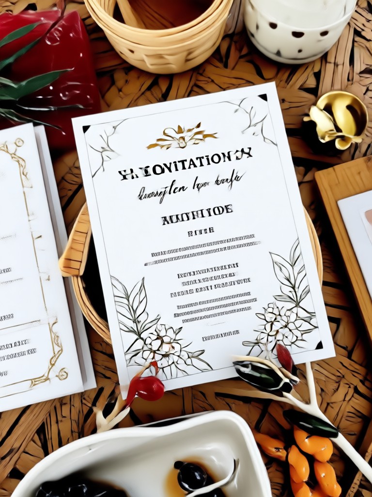 Destination wedding invitation with map illustration