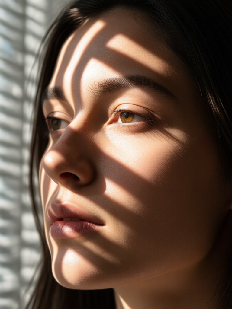 AI portrait with sharp rim lighting