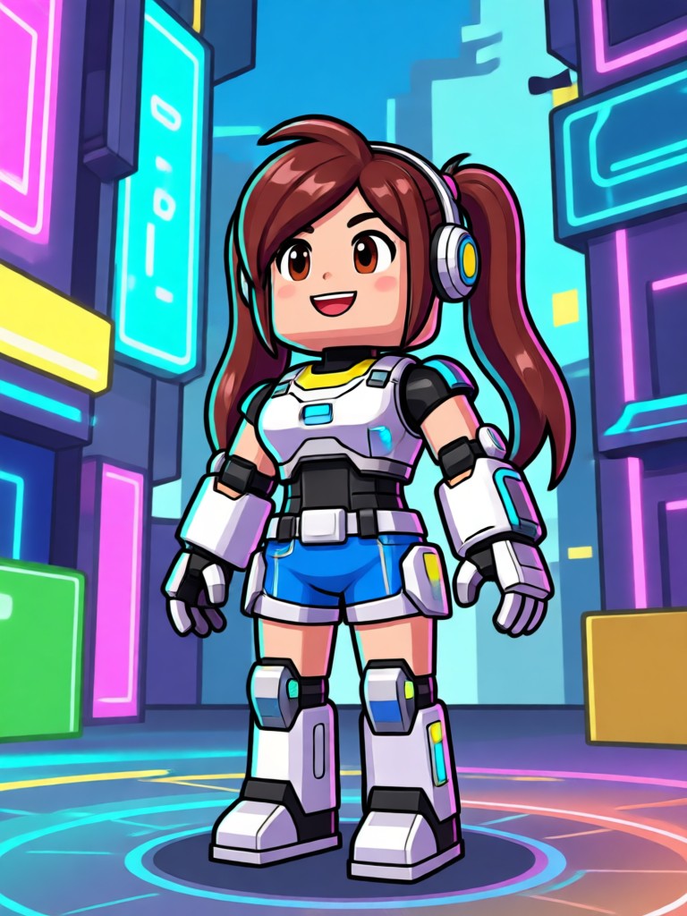 Sporty athletic Roblox character