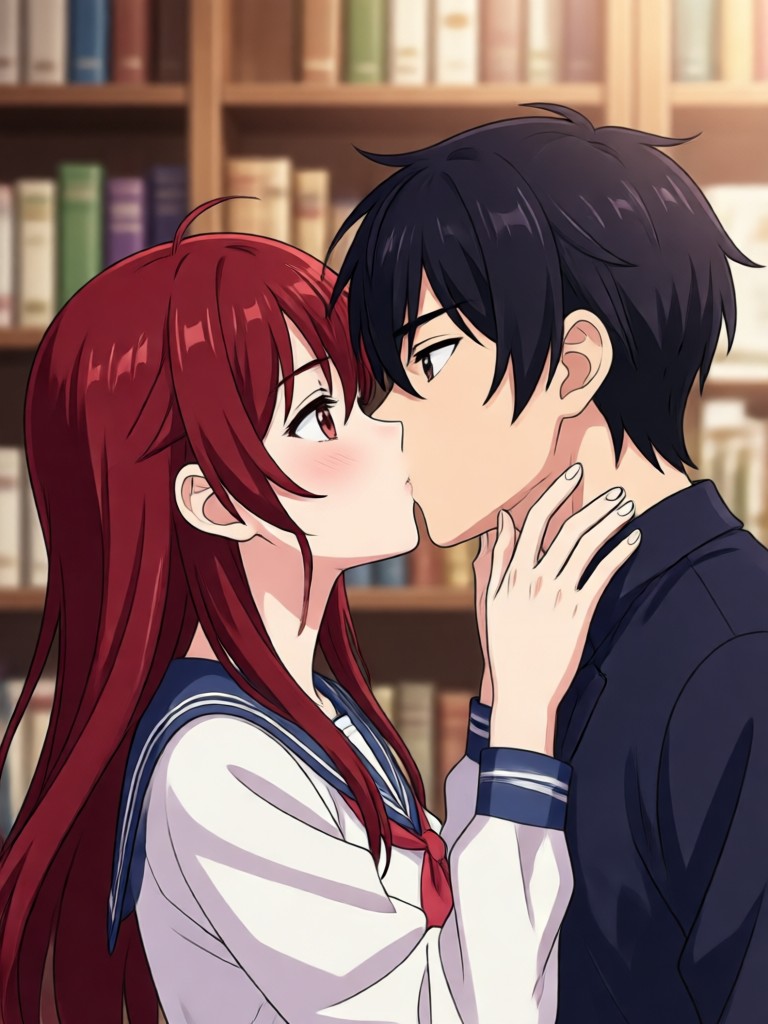 Video de beso anime de romance histórico