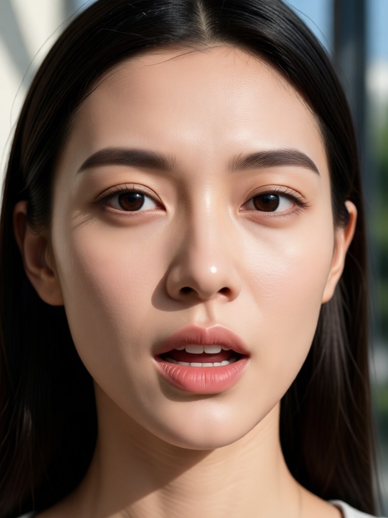 Celebrity photo with AI generated smile