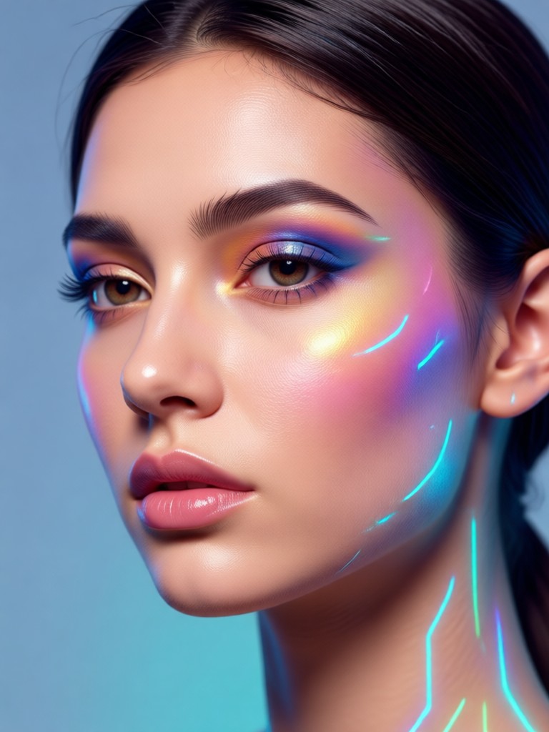 Boho chic AI fashion portrait