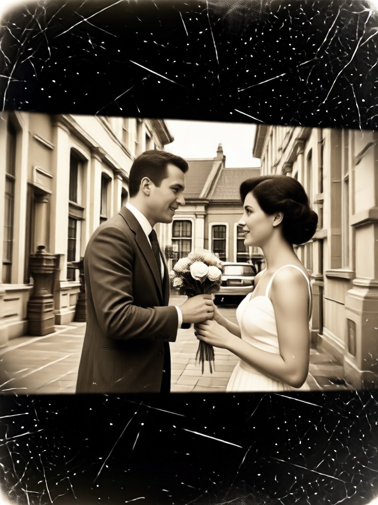 Vintage wedding anniversary video template