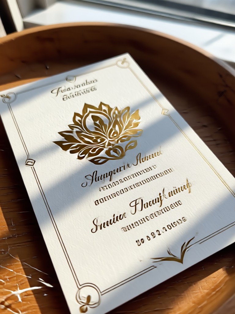 Simple and elegant monogram invitation design