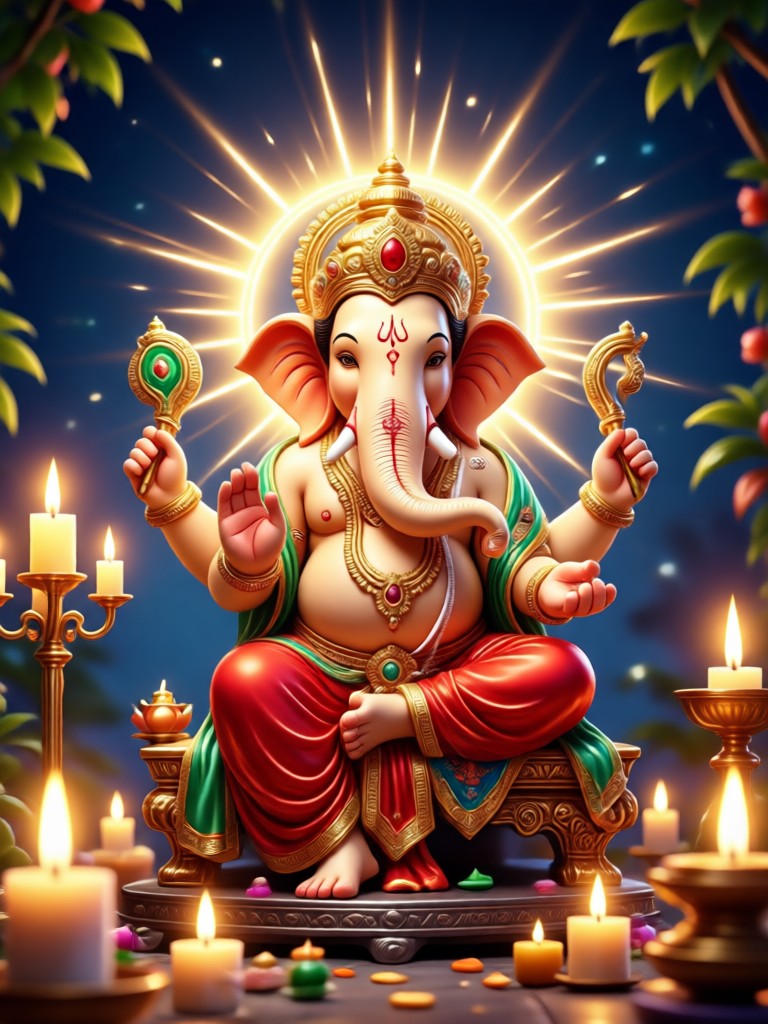 Vinayaka Chavithi social media post with AI