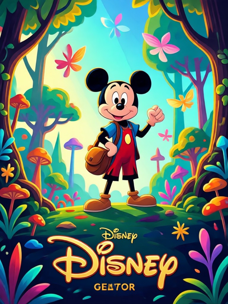 Disney-Prinzessinnen-Stil Plakat einer Frau