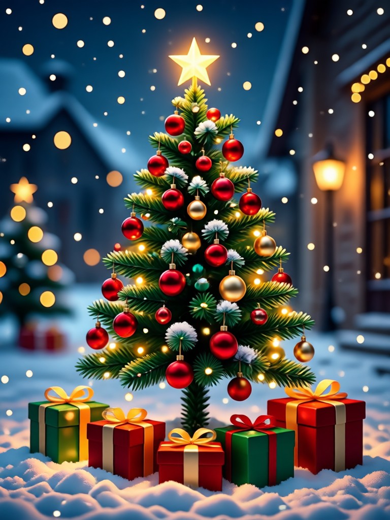 AI Christmas family portrait with Santa hats