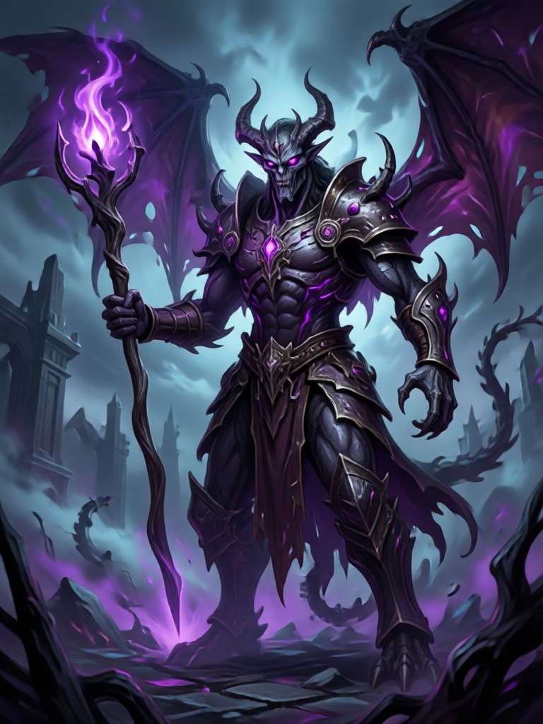 AI generated dark fantasy portrait of a witch with ravens