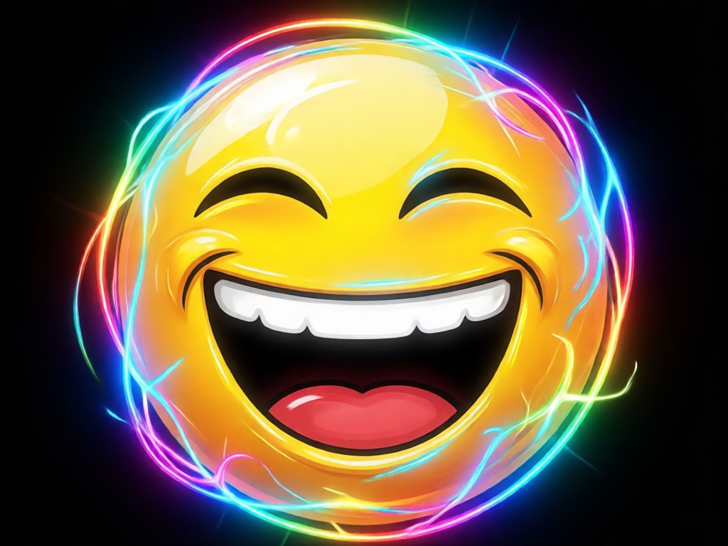 AI realistic laughing face animation process