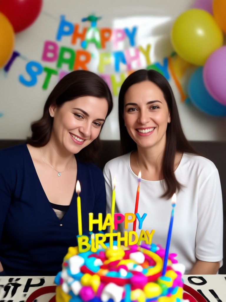 움직이는 하트와 사진 콜라주가 있는 생일 영상