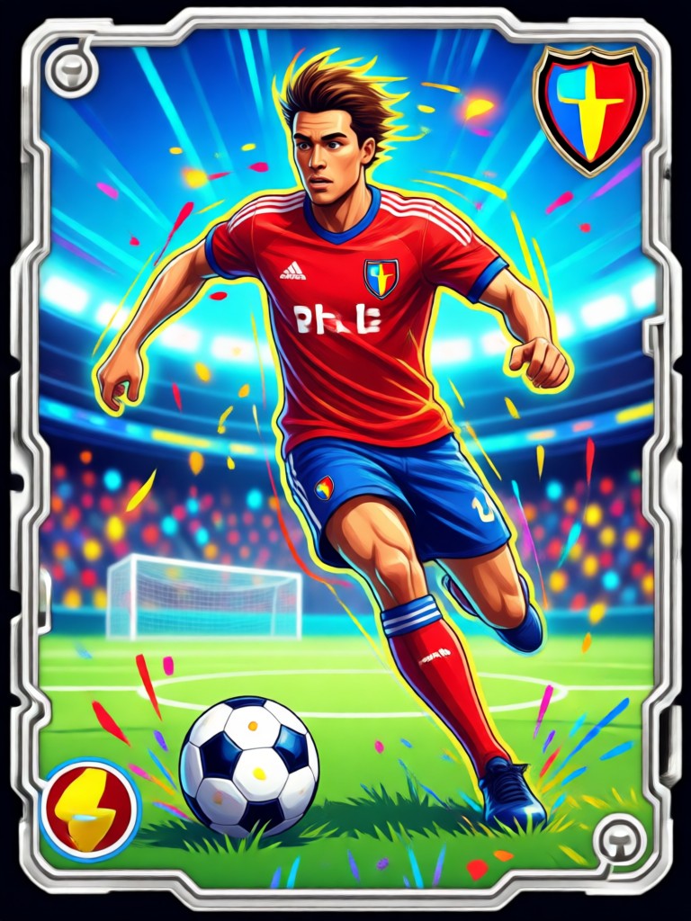 워터컬러 아티스틱 축구 카드