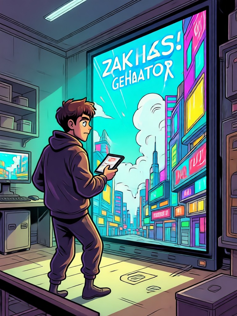 KI-generiertes Cyberpunk-Manga-Stil-Porträt