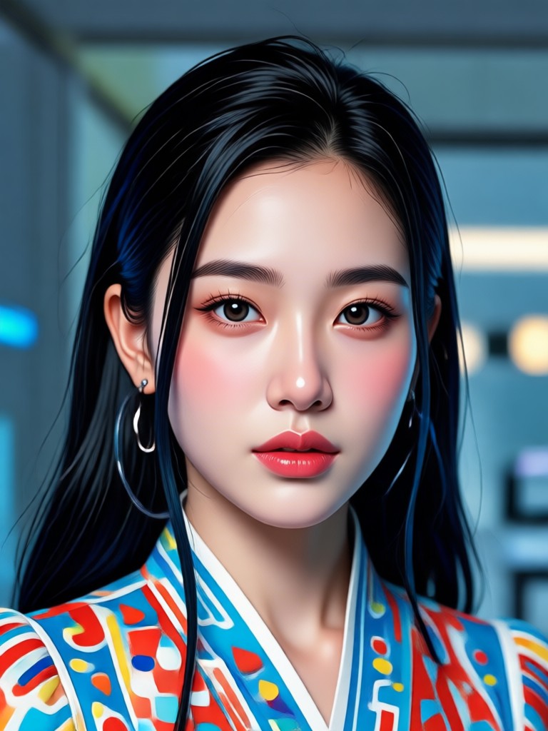 Before and after portrait retouching with AI