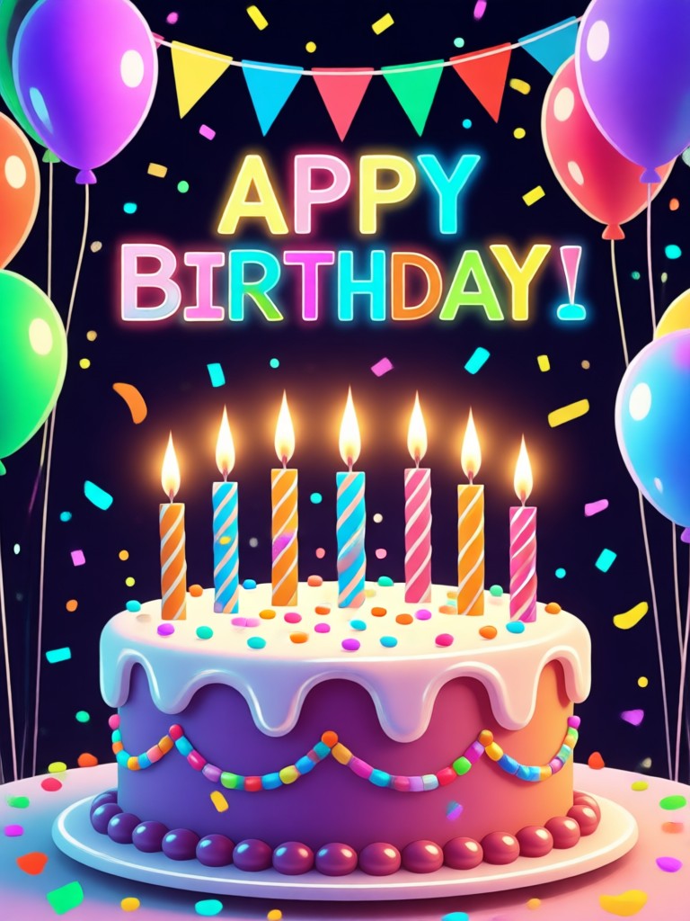 Cute animal themed AI birthday picture for a pet
