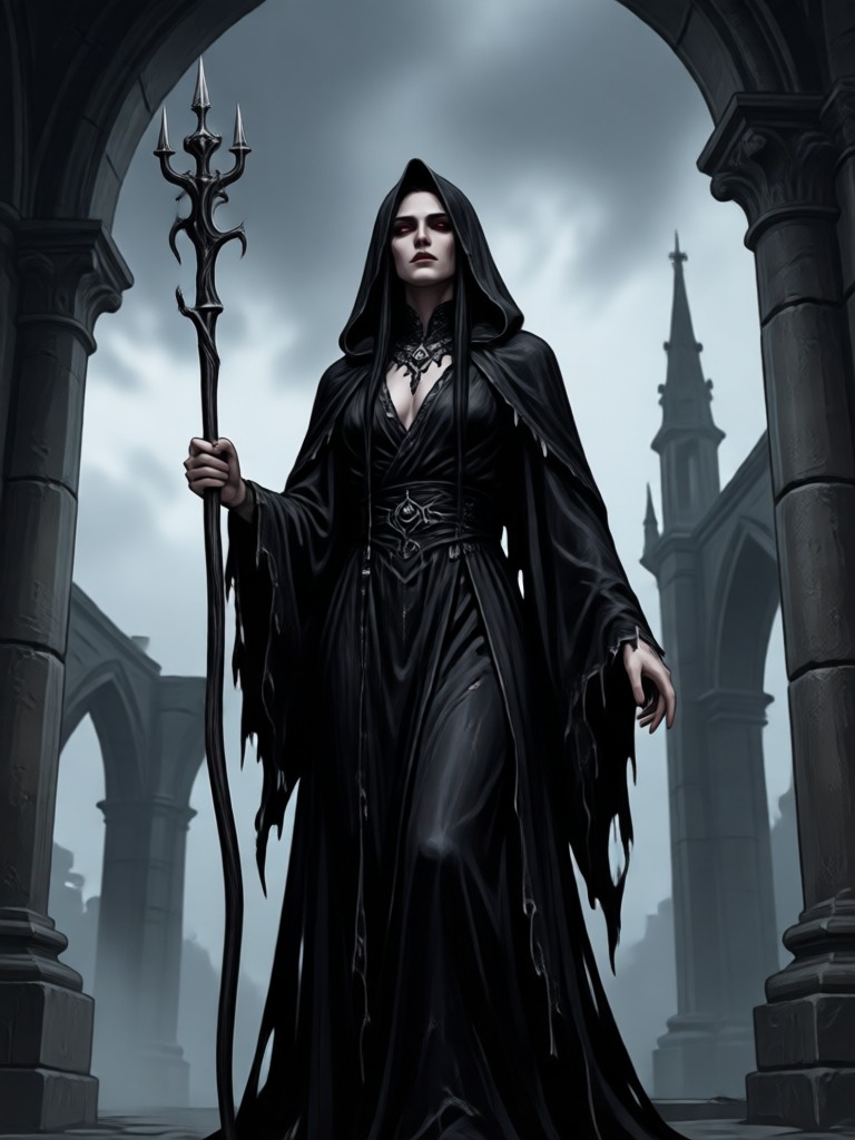 Brooding romantic gothic portrait AI
