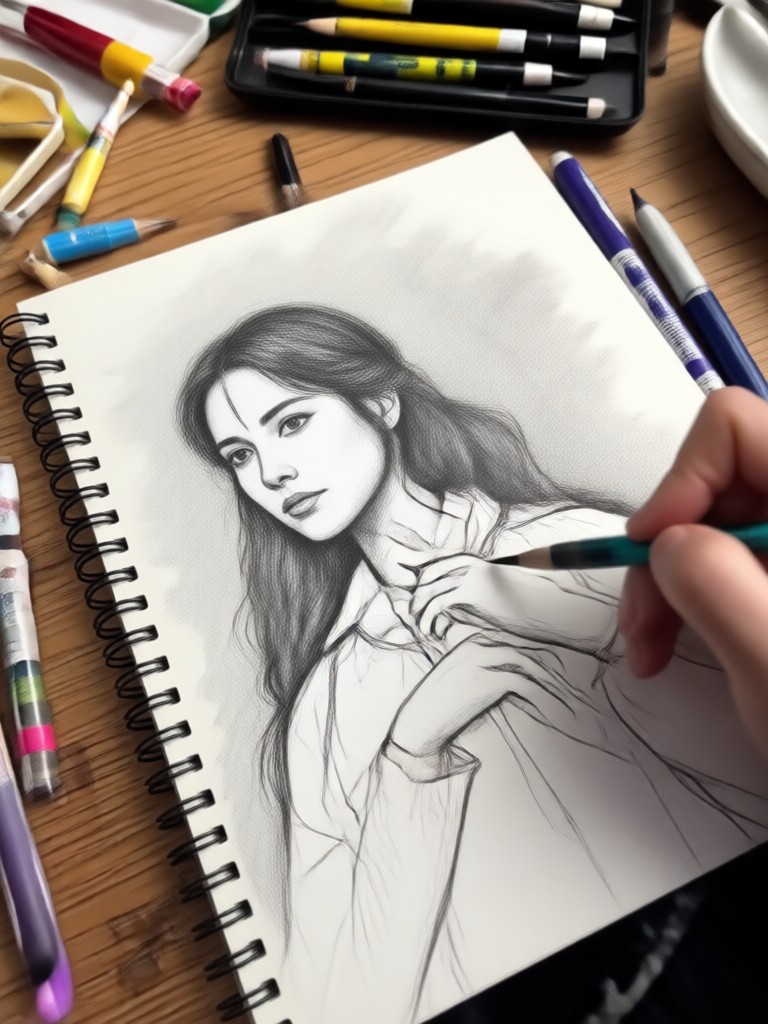 Dance video in animated sketch style