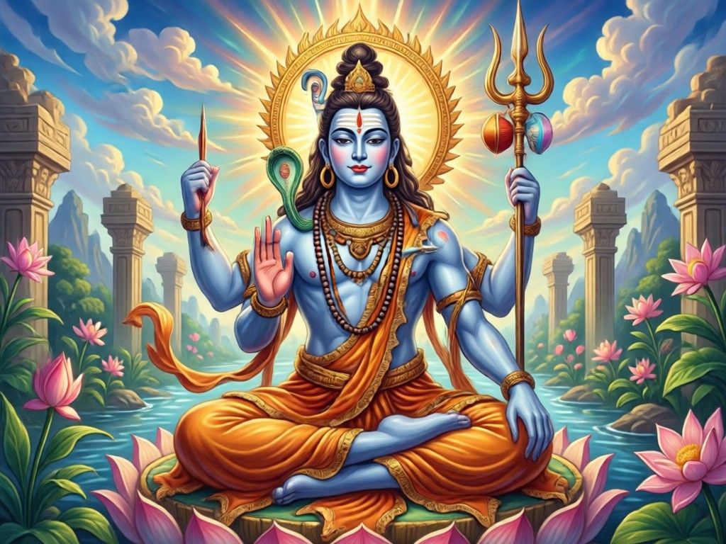 Style transformation of a Shiva image using AI