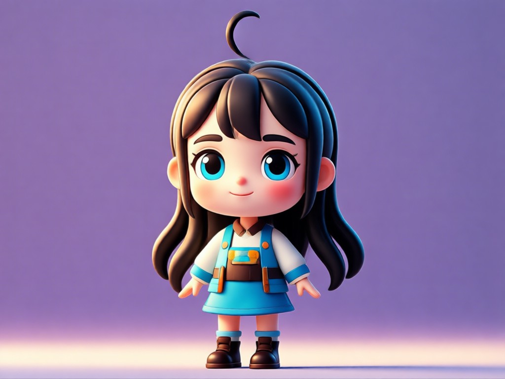Korean chibi ai filter examples