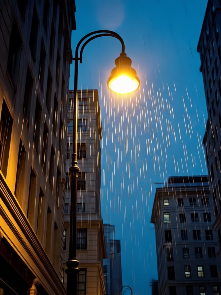 Anime style rain kiss under glowing lanterns