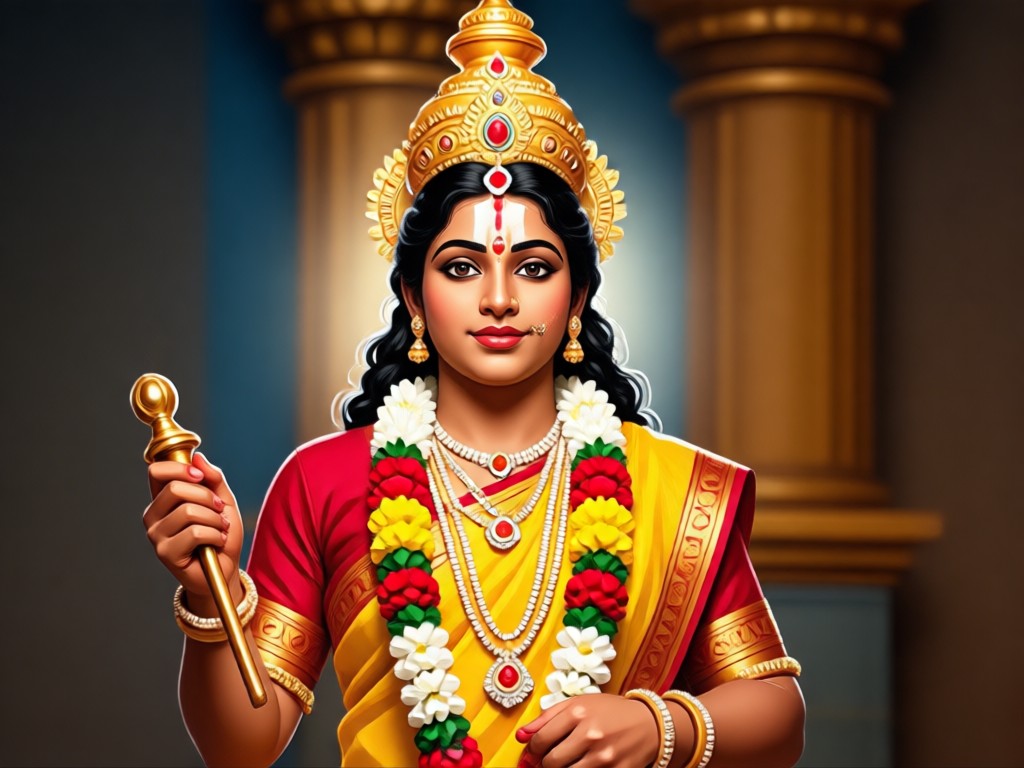 AI-Traditioneller Sari für Varalakshmi Vratham