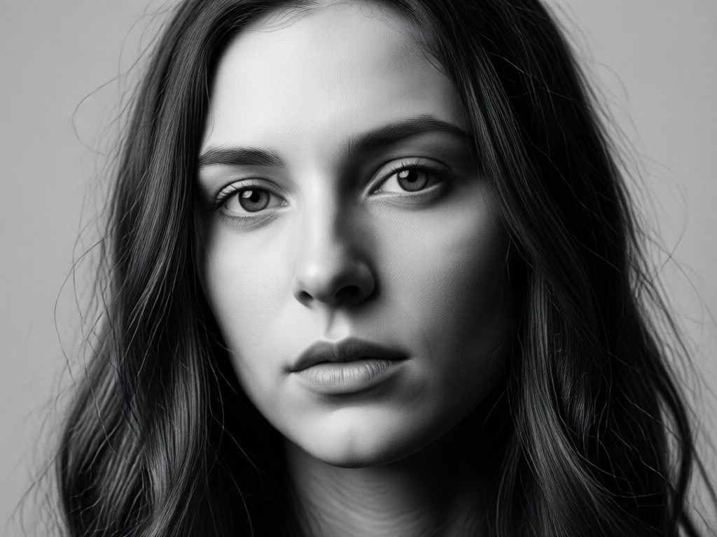 Portrait detail enhancement in black and white