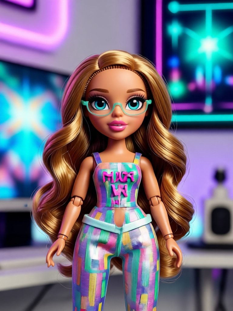 Bratz doll transformation with glitter