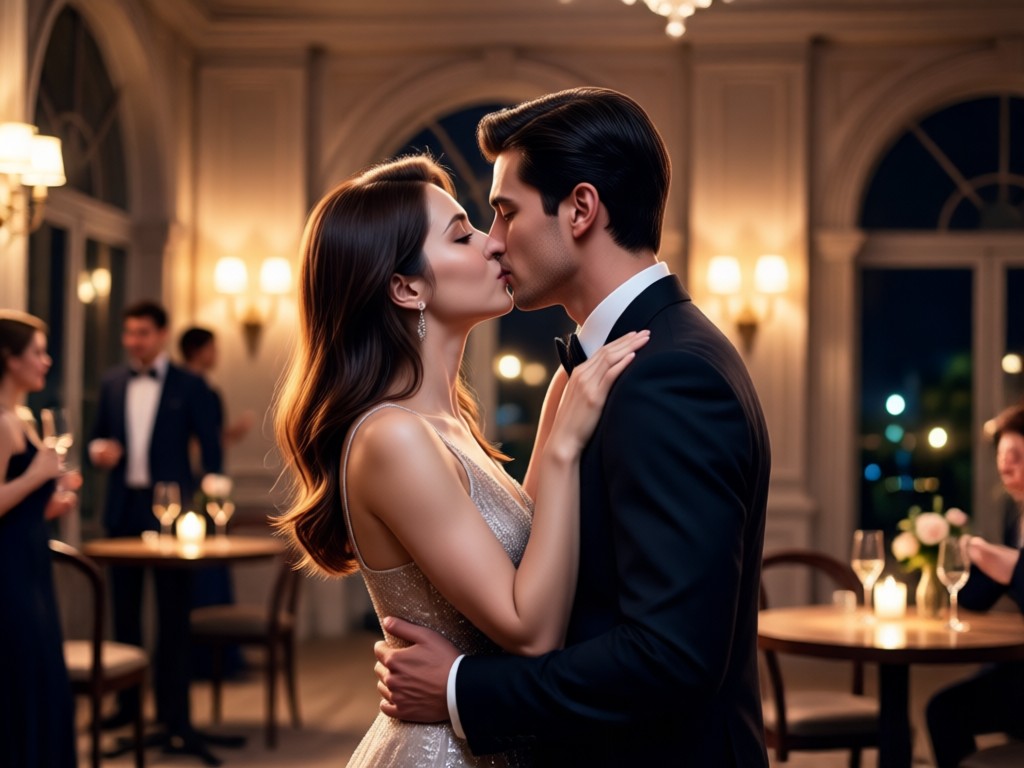 Date night kiss video as a romantic digital gift